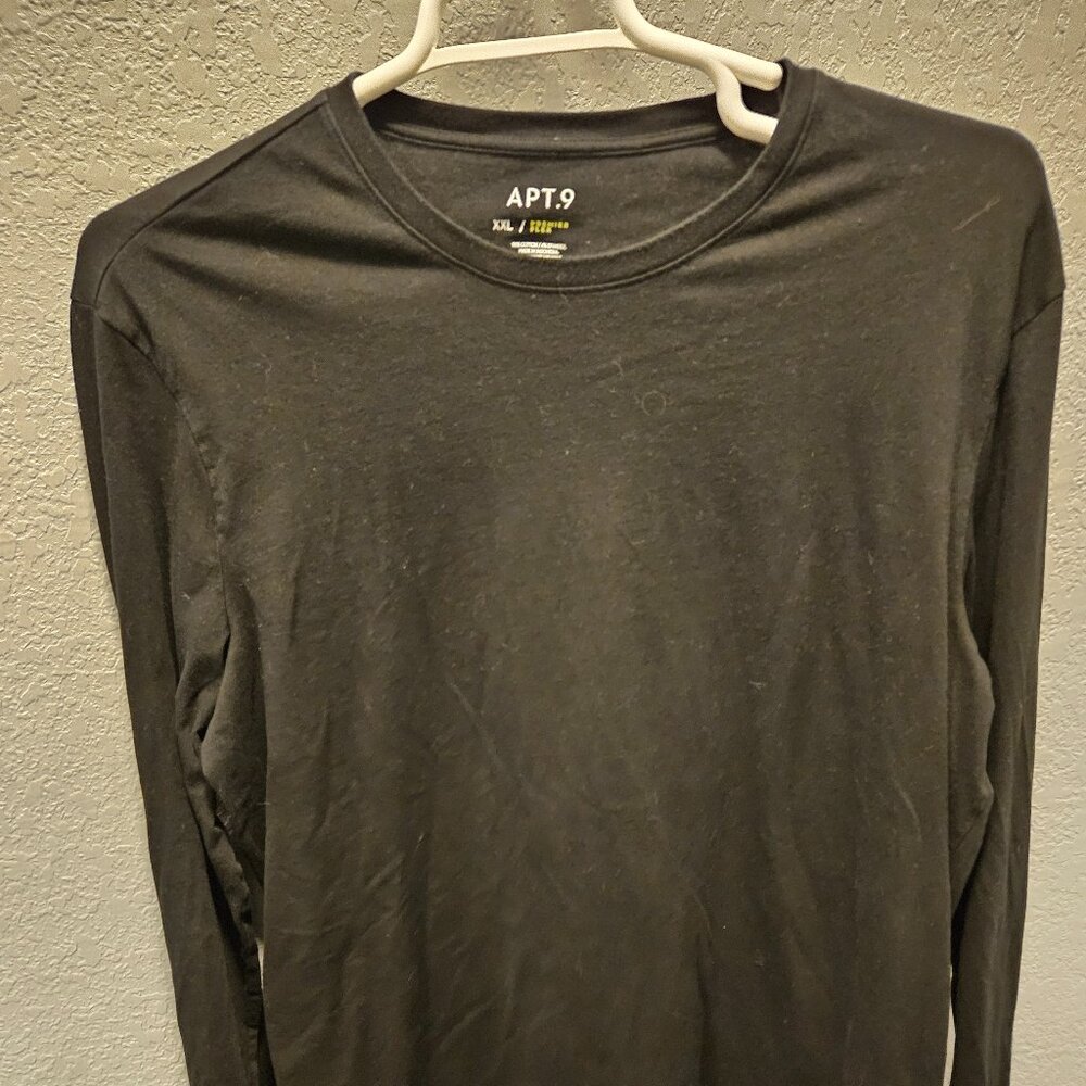 Black Men's XXL Apt9 Long Sleeve Tee